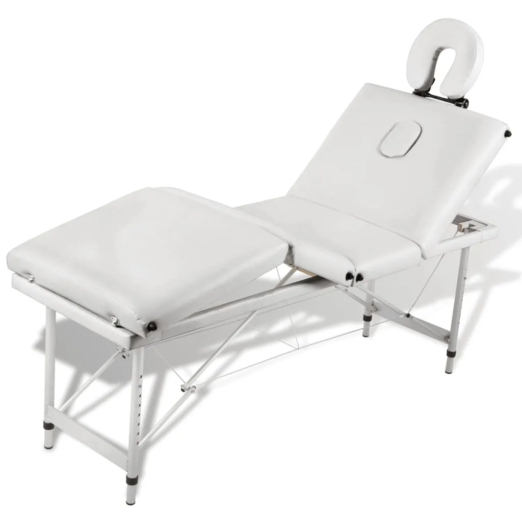 Foldable Massage Table Bed Beauty Table 4 Zones with Aluminum Frame