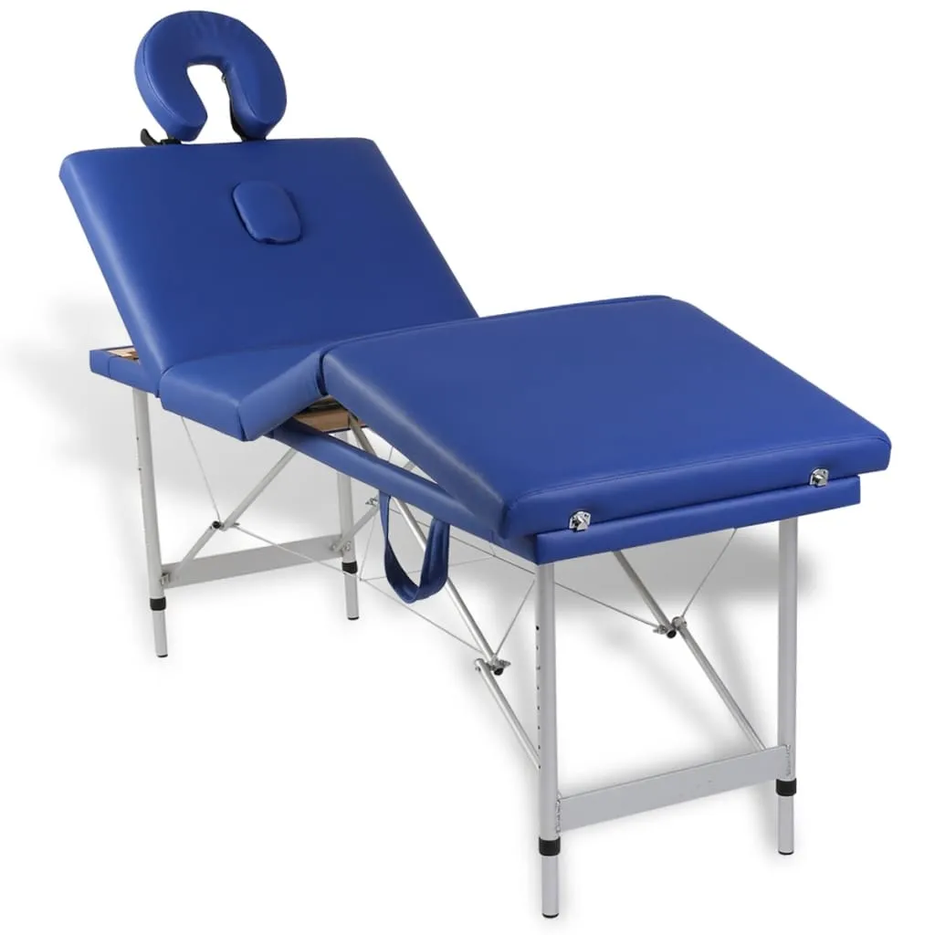 Foldable Massage Table Bed Beauty Table 4 Zones with Aluminum Frame