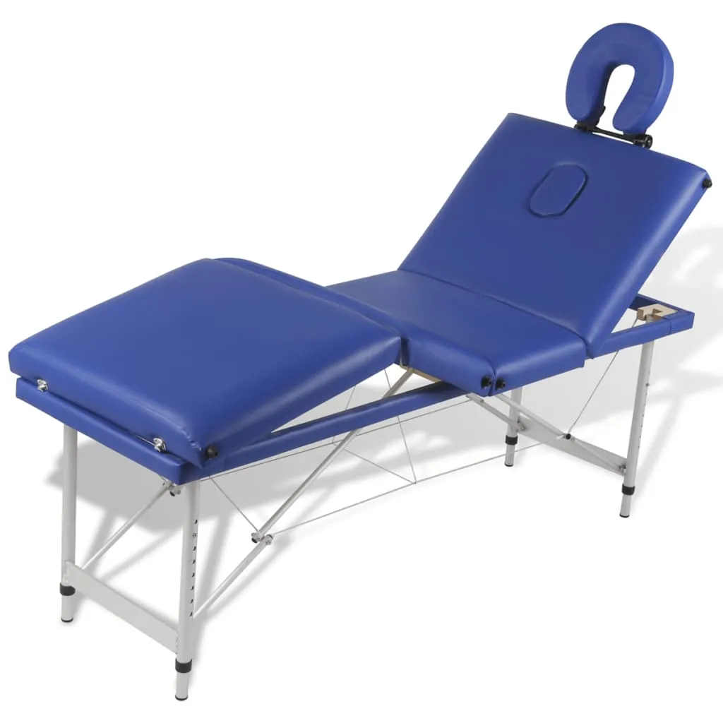 Foldable Massage Table Bed Beauty Table 4 Zones with Aluminum Frame