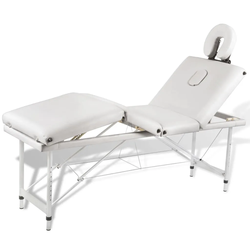 Foldable Massage Table Bed Beauty Table 4 Zones with Aluminum Frame
