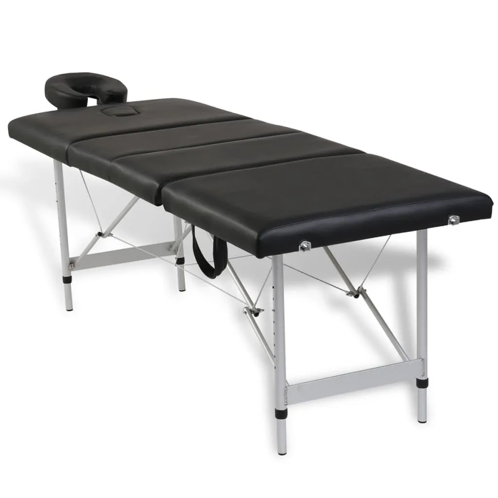 Foldable Massage Table Bed Beauty Table 4 Zones with Aluminum Frame