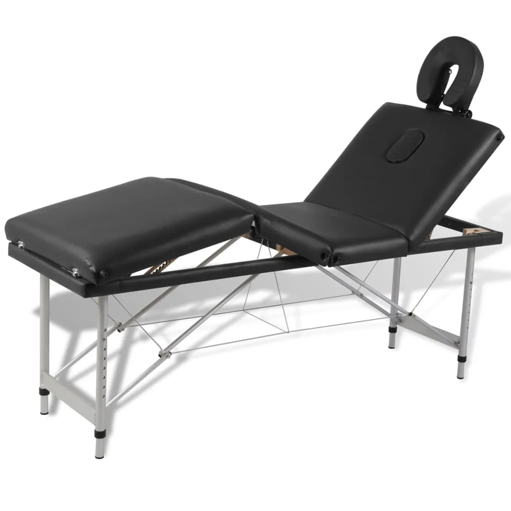 Foldable Massage Table Bed Beauty Table 4 Zones with Aluminum Frame