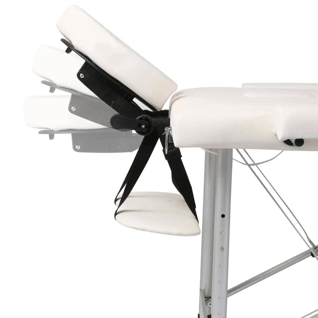 Foldable Massage Table Bed for Spa Salon 2 Zones with Aluminum Frame