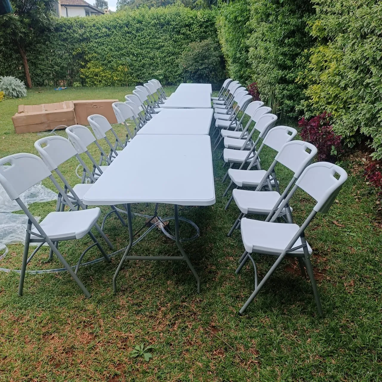Foldable table and chairs