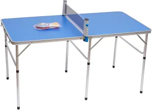 Foldable Table Tennis Table, Indoor Outdoor Portable Easy Ping Pong Table Game Set with Table Tennis Net and 2 Rackets, Space-Saving and Lightweight, Not Easy to Shake, Perfect Christmas New Year Gift