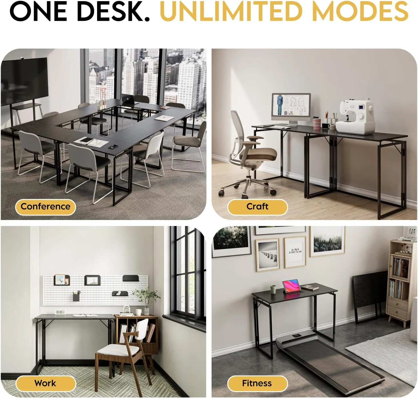 Folding Desk 30 Inch - Small Foldable Desk for Small Space Minimalist, Space Saving Collapsible Compact Desk Portable Table for Craft, Writing, Study and Work (No Assembly Required)