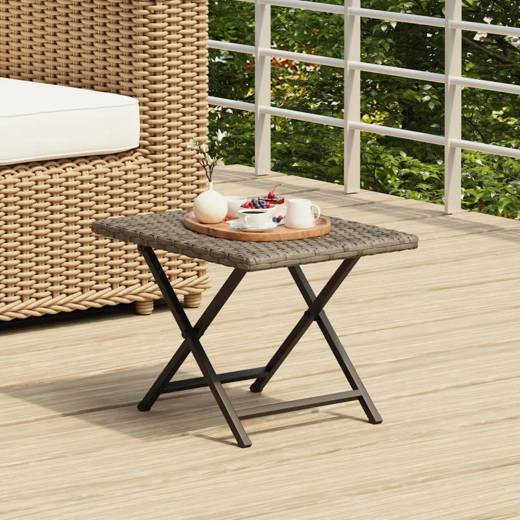 Folding Table Outdoor Patio Furniture Foldable Picnic Table Poly Rattan