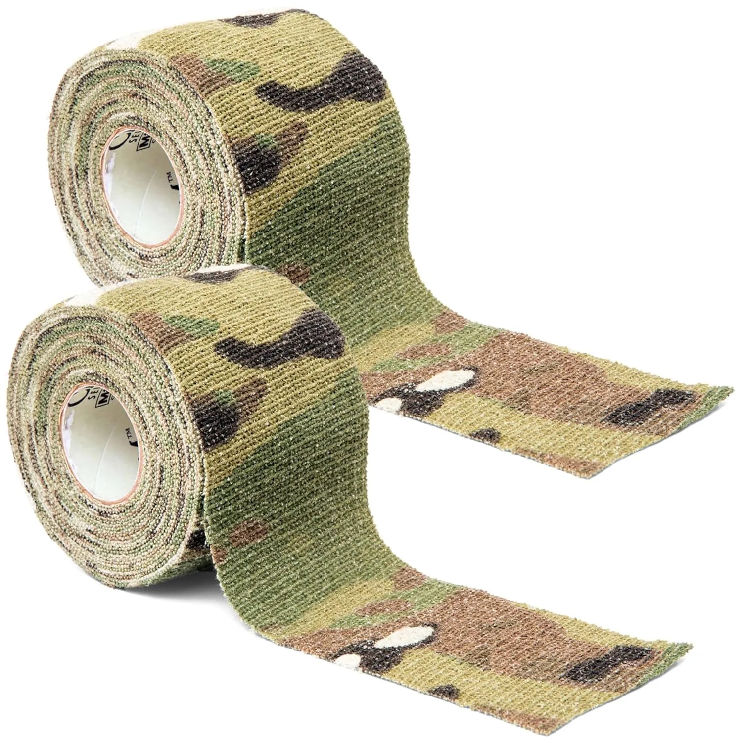 GEAR AID Camo Form Self-Cling and Reusable Fabric Camouflage Wrap, Adds Grip and Shield Hands from Hot or Cold Surfaces to Protect You and Your Equipment, Multicam, 2” x 144” Roll, 2 Pack