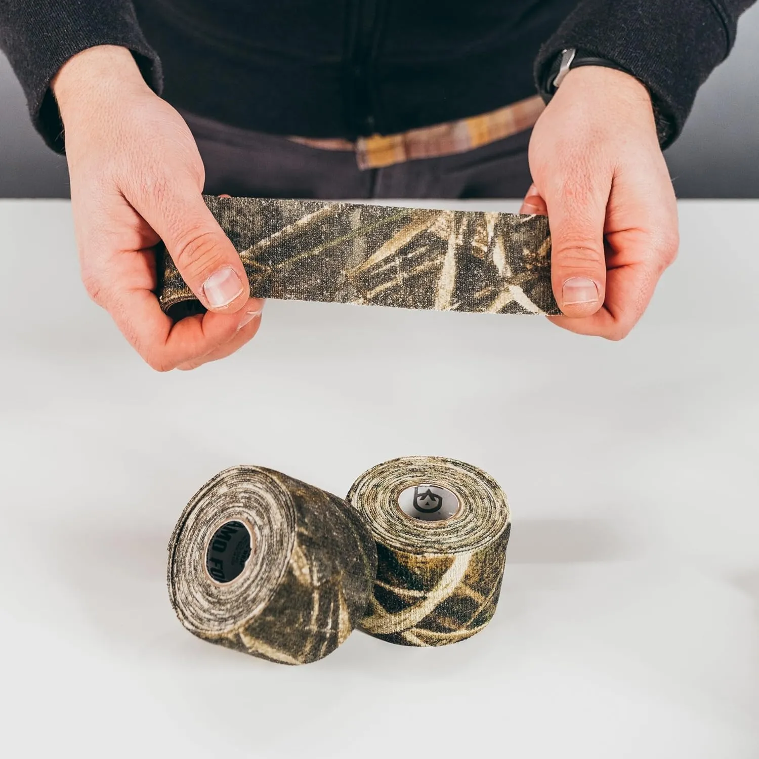 GEAR AID Camo Form Self-Cling and Reusable Fabric Camouflage Wrap, Adds Grip and Shield Hands from Hot or Cold Surfaces to Protect You and Your Equipment, Multicam, 2” x 144” Roll, 2 Pack
