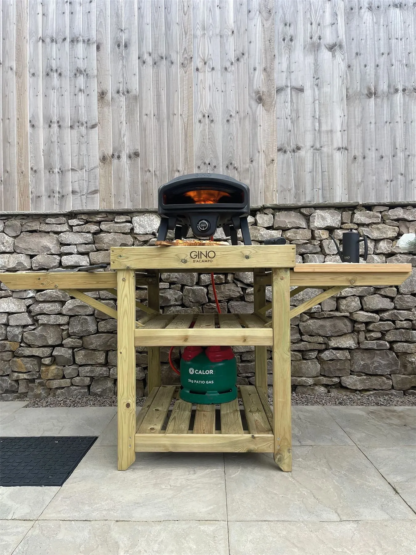 Gino Wooden Pizza Oven Table