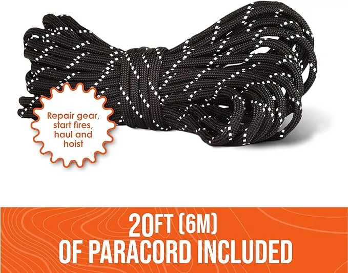 Go Time Gear Survival Life Tent • 2 Person Mylar Emergency Shelter Tube Tent   Paracord • All-Weather Protection for Camping, Hiking, & Survival Kits • Includes Emergency Whistle