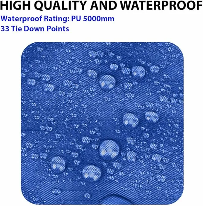 Gold Armour Rainfly Tarp Hammock, Premium 14.7ft/12ft/10ft/8ft Rain Fly Cover, Waterproof Ultralight Camping Shelter Canopy, Survival Equipment Gear Camping Tent Accessories (Blue 12ft x 10ft)