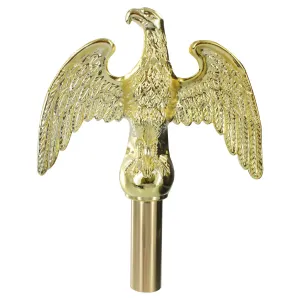 Gold Metal Perched Eagle - For Indoor Wood Pole Only