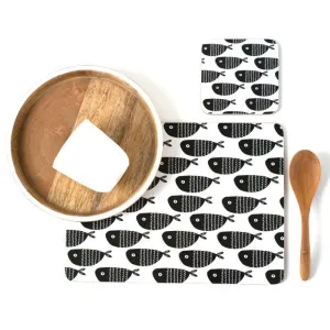 GONE FISHING CORK PLACEMATS SET 4
