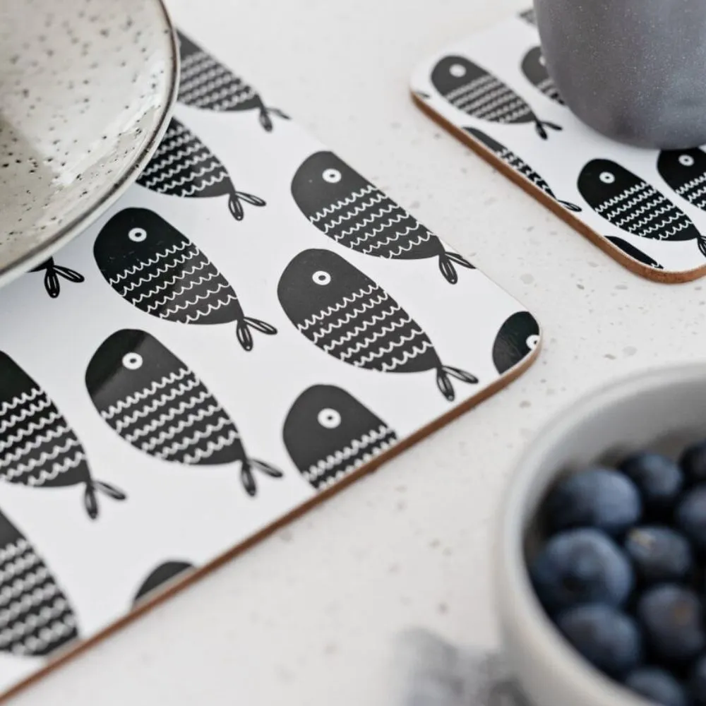 GONE FISHING CORK PLACEMATS SET 4