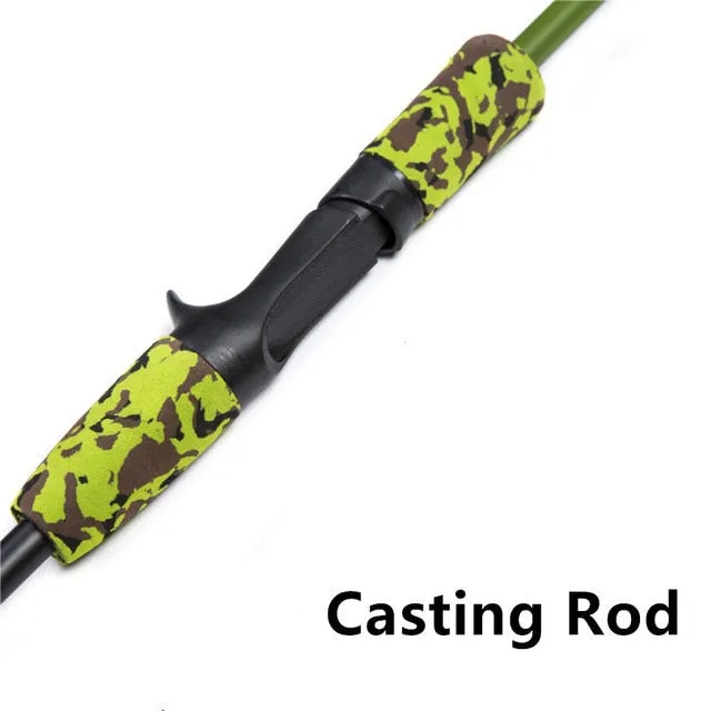 Green Camouflage Portable Fishing Rod