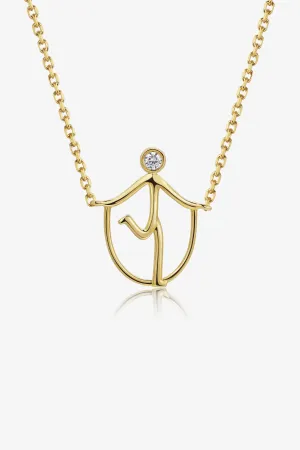 GYM 5 Lab Diamond Necklace in Yellow Gold