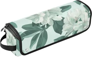 Hair Tools Travel Bag and Heat Resistant Mat Hot Tools Organizer Curling Iron Travel Case for Flat Irons Haircare Accessories Azalea Quietly Elegant Green