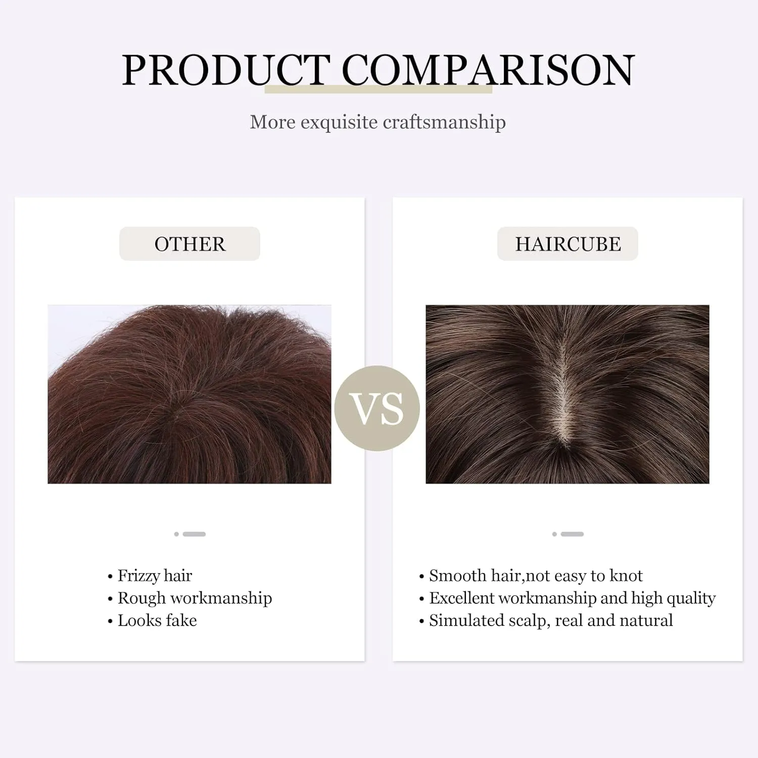 HAIRCUBE Brown Wigs for Women Highlight Wigs with Bangs Long Straight Layered Heat Resistant Synthetic Wigs