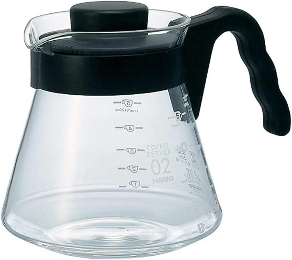 Hario V60 Glass Coffee Server, 700ml, Black