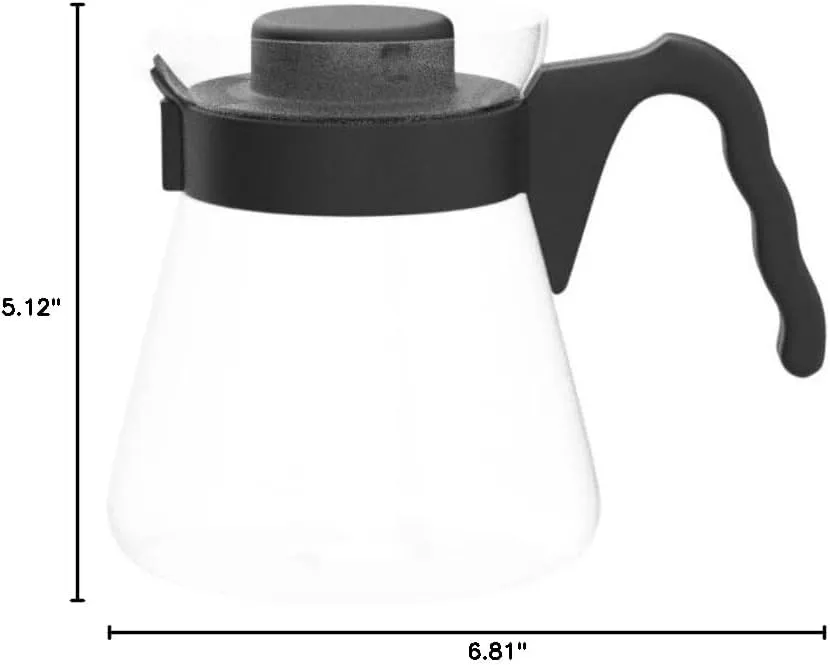 Hario V60 Glass Coffee Server, 700ml, Black