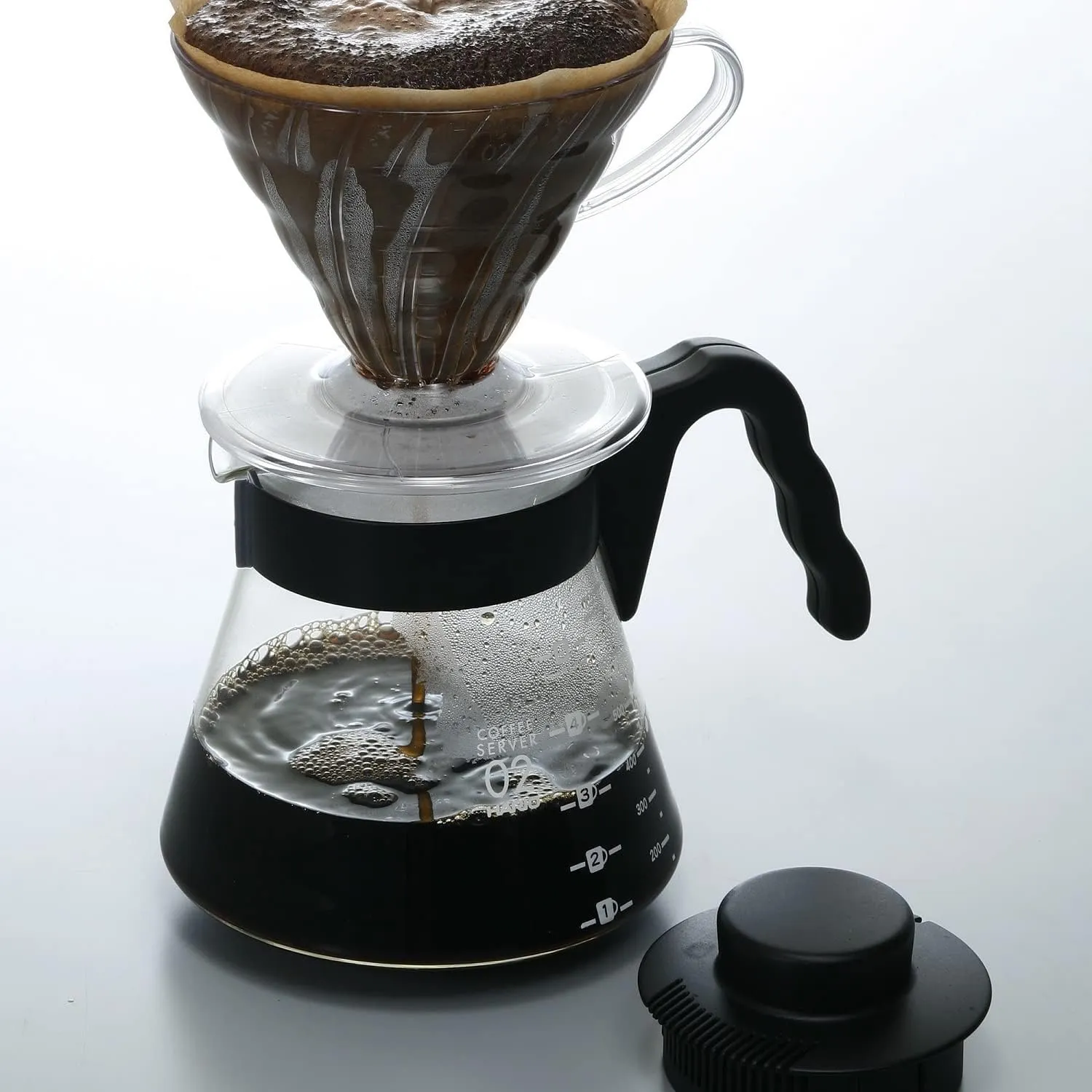 Hario V60 Glass Coffee Server, 700ml, Black