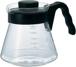 Hario V60 Glass Coffee Server, 700ml, Black