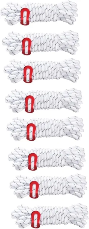 HEMOTON 4sets 2pcs Wind Canopy Ropes Reflective Camping Tie Ropes for Outdoor Activities Durable Wear Resistant Tent Fixing Tools for Climbing Hiking and More 2pcs*4