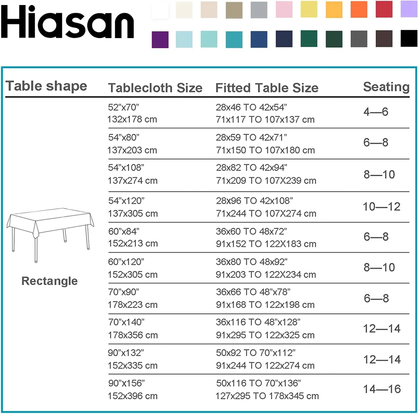 Hiasan Checkered Rectangle Tablecloth - Stain Resistant, Waterproof and Wrinkle Resistant Washable Table Cloth for Dining Room, 54 x 80 Inch,Grey and White Gingham Pattern