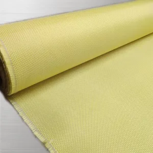 High Strength Aramid Woven Fabric 400GSM para Aramid 3000D Temperature Resistant Cut Resistant Fabric fire Resistant (Yellow, 16’’ x 36’’)