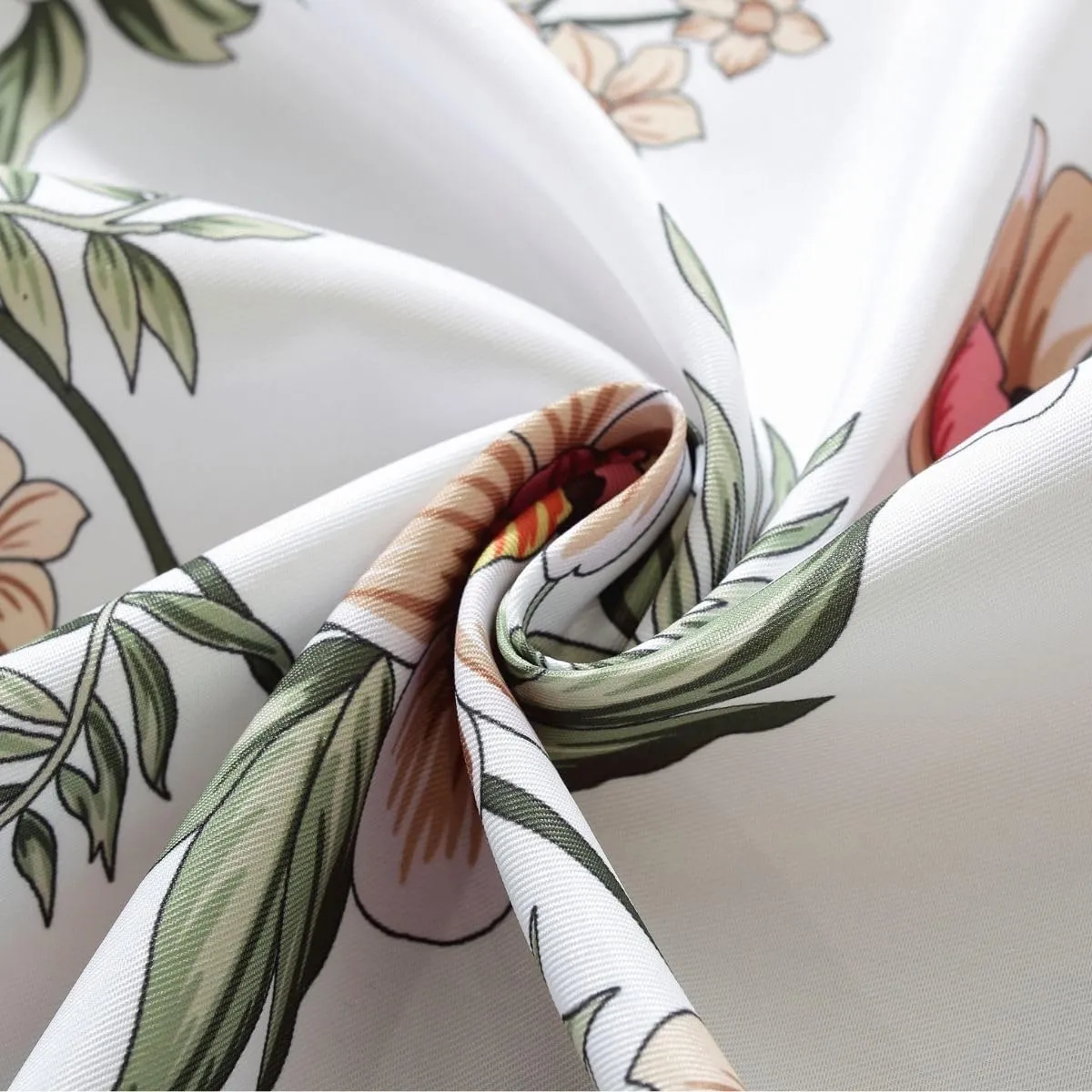 Honellaty Spring Summer Cherry Blossom Pattern Sage Green Tablecloth, Rectangular Table Cloth Anti-Wrinkle Spill Resistant,Blooming Petals Easy Care Stain Resistant Table Cover (60×102 inch)