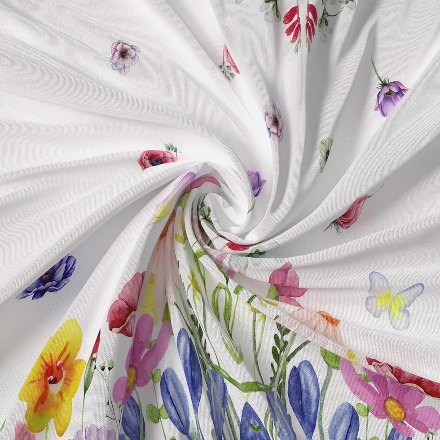 Honellaty Spring Tablecloth Rectangle Summer Table Cloth, 52 x 70 Inch Wrinkle Free Tablecloths Colorful Floral Table Cloth, Oblong Table Cover for Dining Kitchen Outdoor Party Daily Use