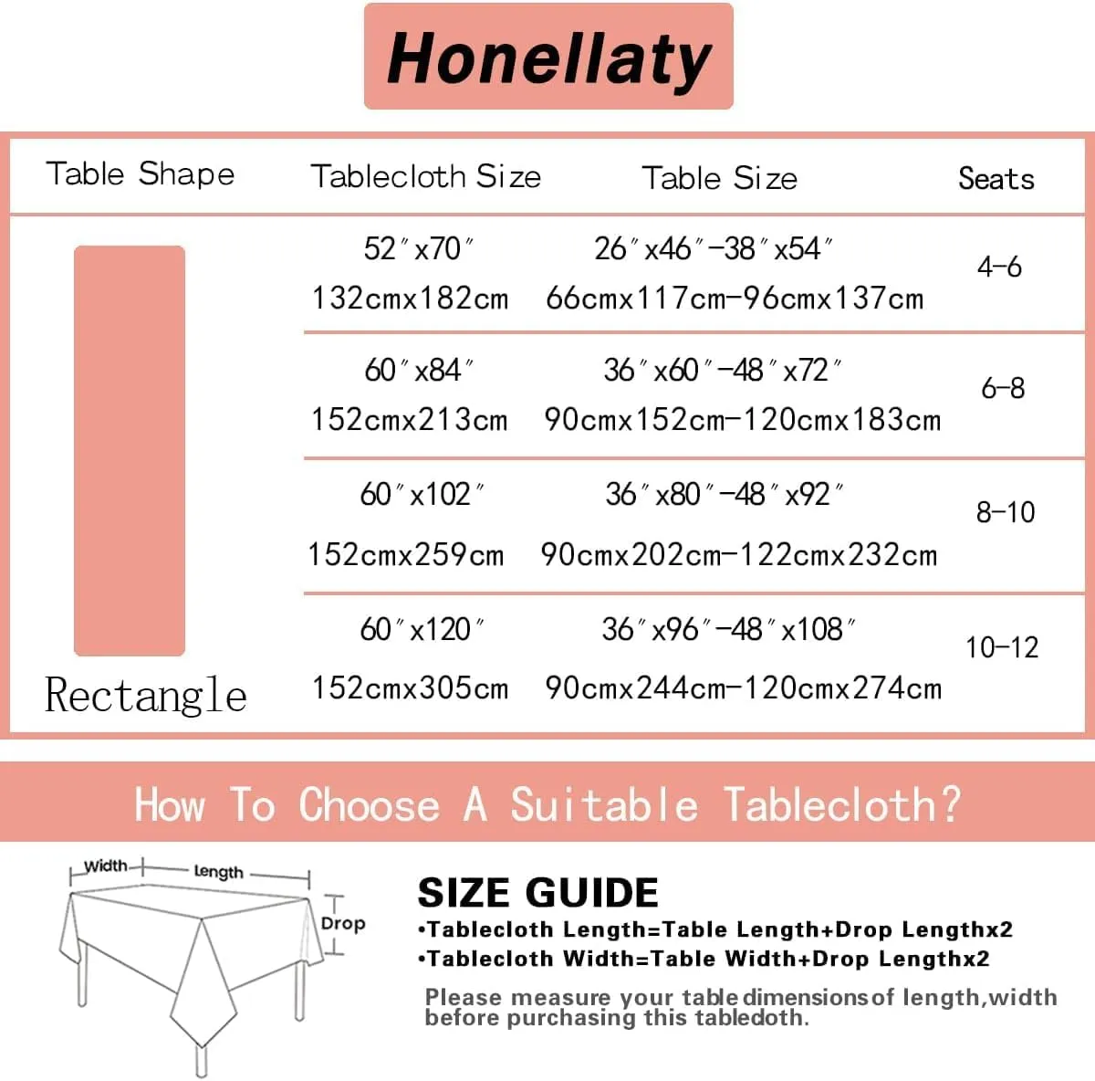 Honellaty Spring Tablecloth Rectangle Summer Table Cloth, 52 x 70 Inch Wrinkle Free Tablecloths Colorful Floral Table Cloth, Oblong Table Cover for Dining Kitchen Outdoor Party Daily Use
