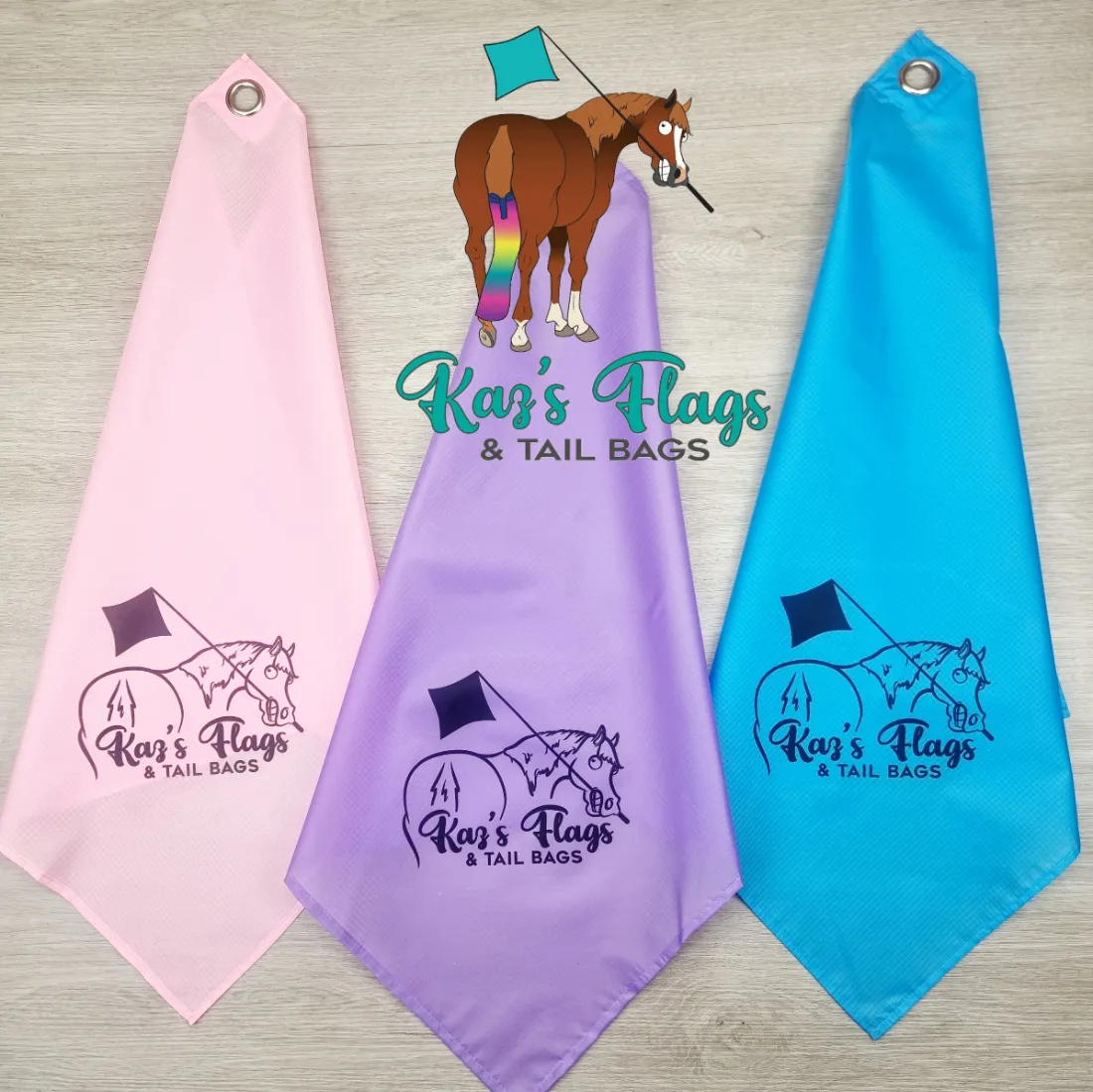 Horsemanship Kaz Branded Flag & Combo Range - NEW LOGO!