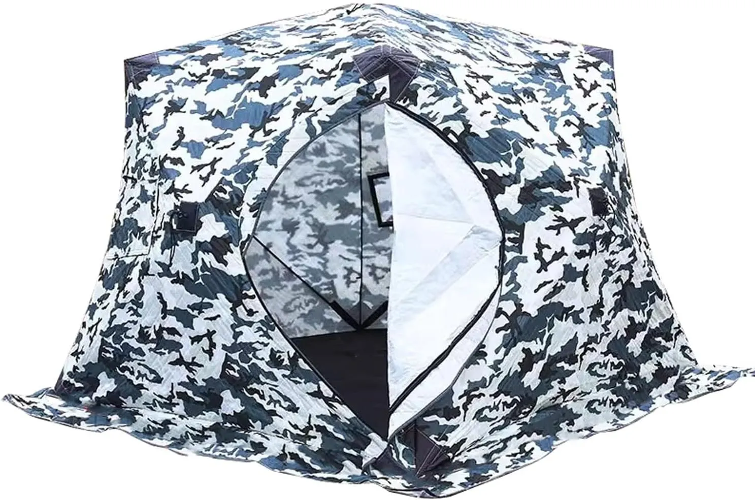 ice Fishing shelter Insulated ice Fishing Tent Outdoor Winter Fishing Cotton Thickened Double Ice Fishing Tent(Color:2), Size