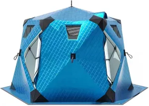 ice Fishing Tent ice Fishing shelter Insulated Winter Outdoor Ice Fishing Tent with Thickened Cotton to Prevent Cold and Warmth, Suitable for 3-5 People(Color:1)