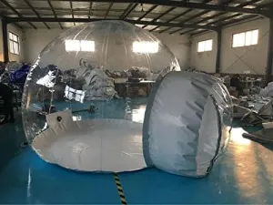Inflatable Commercial Grade PVC Clear Eco Dome Camping Bubble Tent New (Size: 10ft.(D) x 7ft.(H))