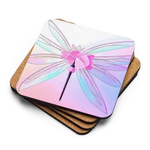 Insect Flower Heat Resistant Pink Coaster