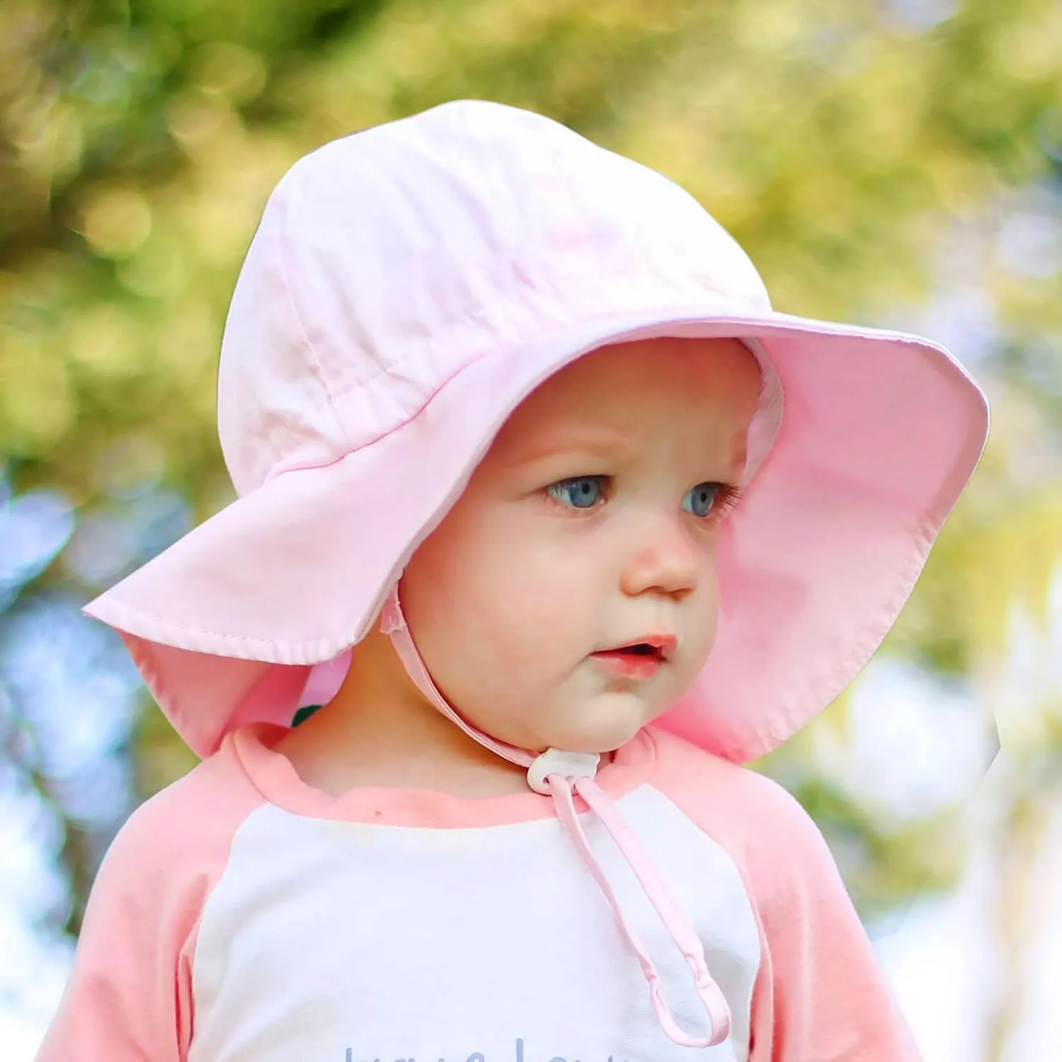 JAN & JUL Adjustable Cotton Floppy Sun Hat with 50  UPF Protection for Girls