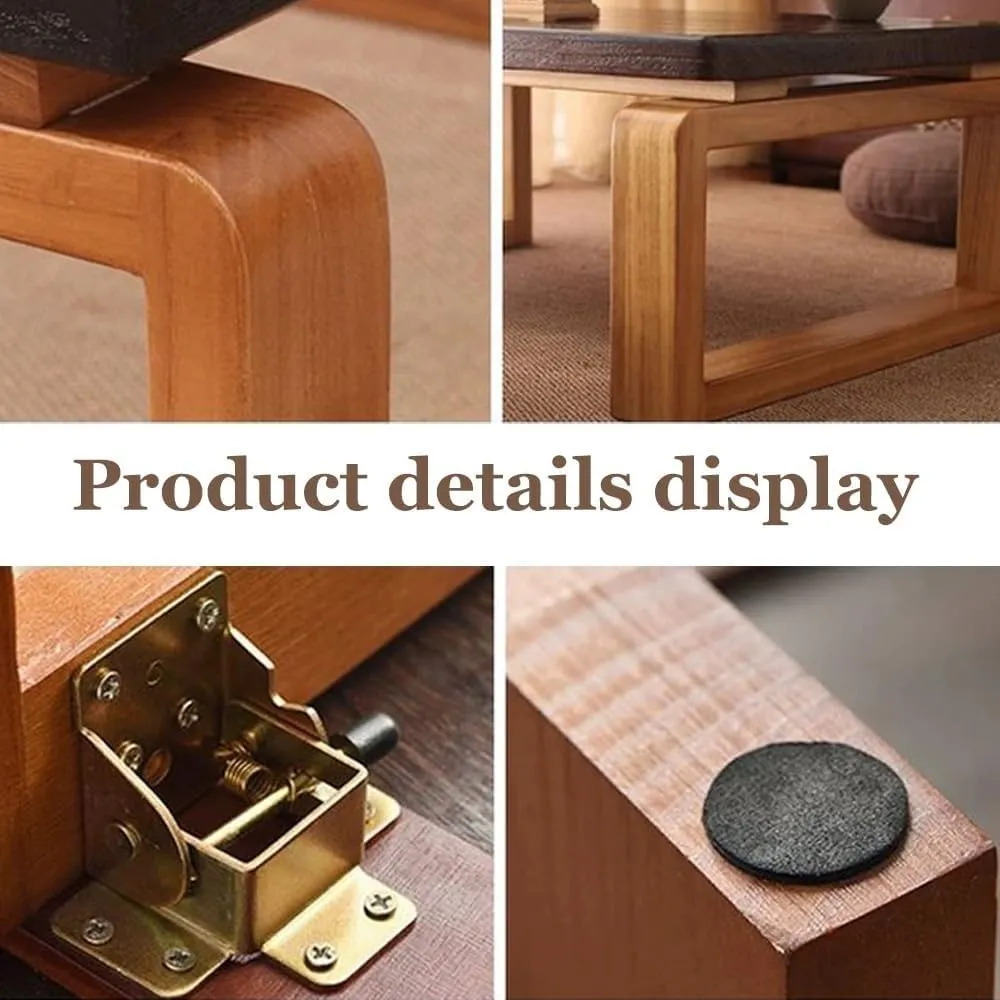 Japanese Wooden Floor Table with Foldable Legs Folding Desk Portable Low Coffee Table for Meditation & Home,Living Room