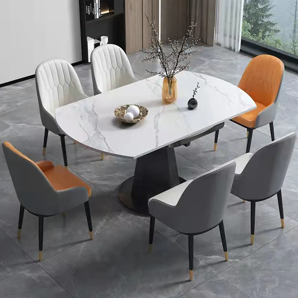JEREZ Italian Minimalist Expandable Rotating Dining Table
