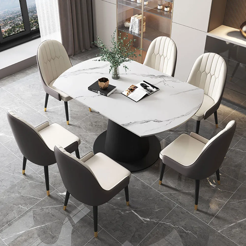 JEREZ Italian Minimalist Expandable Rotating Dining Table