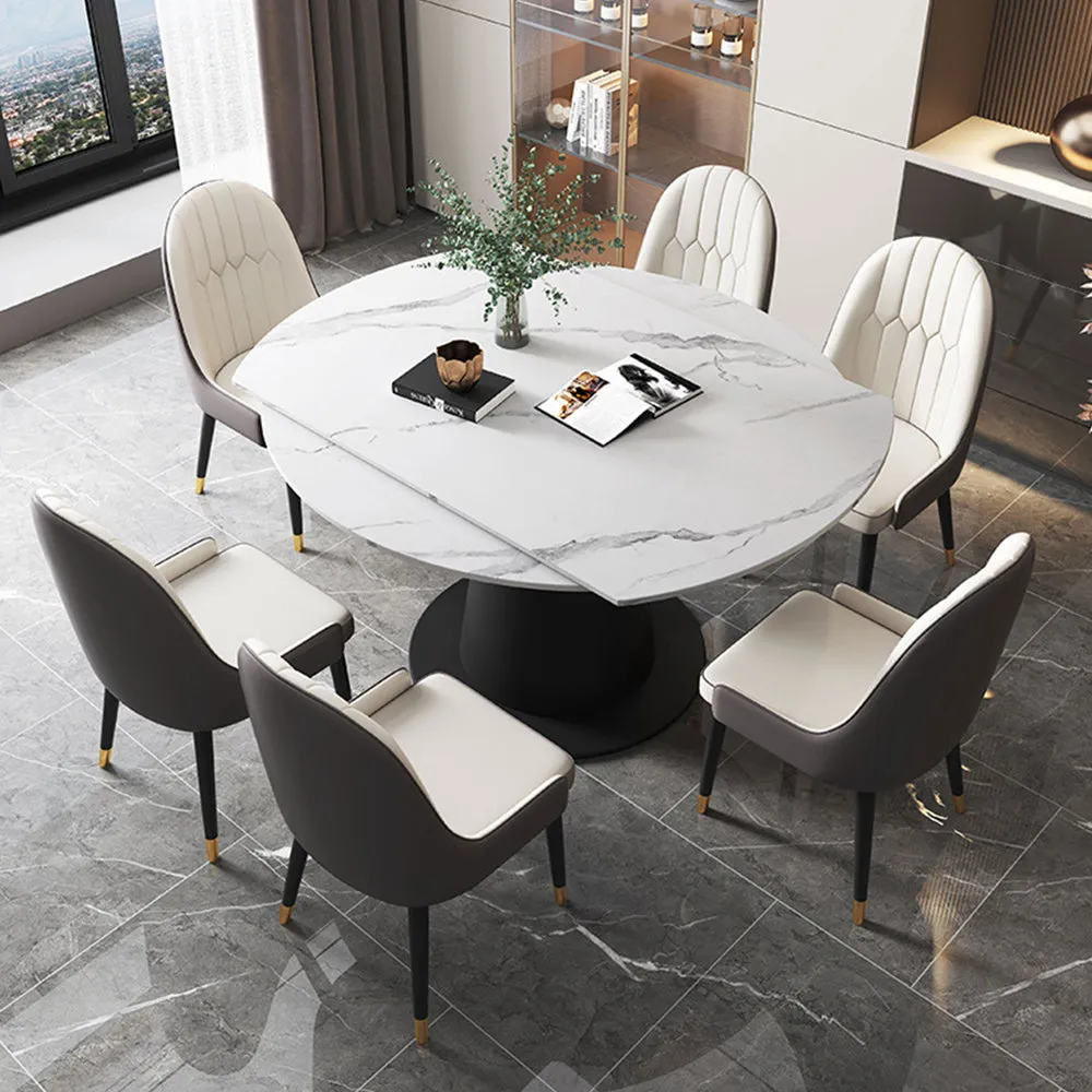 JEREZ Italian Minimalist Expandable Rotating Dining Table