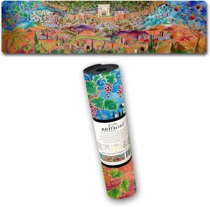 Jerusalem ArtTrivet Heat-Resistant Table Runner and Trivet - Fabric top and Non-Slip Rubber Base (12"x48")