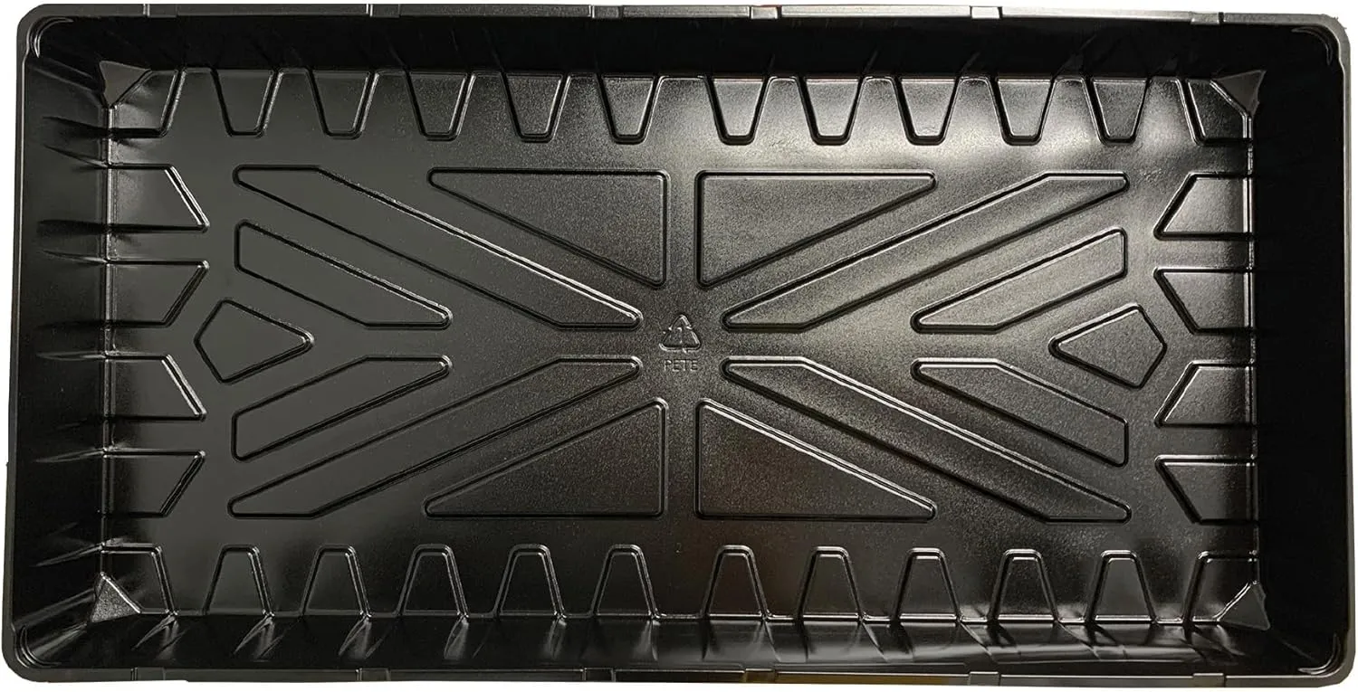 Jiffy Seed Starting Watertight Plastic Plant Tray, 10.75" x 21" - 10 Pack