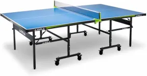 JOOLA Outdoor Table Tennis Table - Multi Use Conference Table Dining Table - Concrete Wood Look Includes Steel Outdoor Ping Pong Net Set & Frame - Hybrid Indoor Outdoor Ping Pong Table
