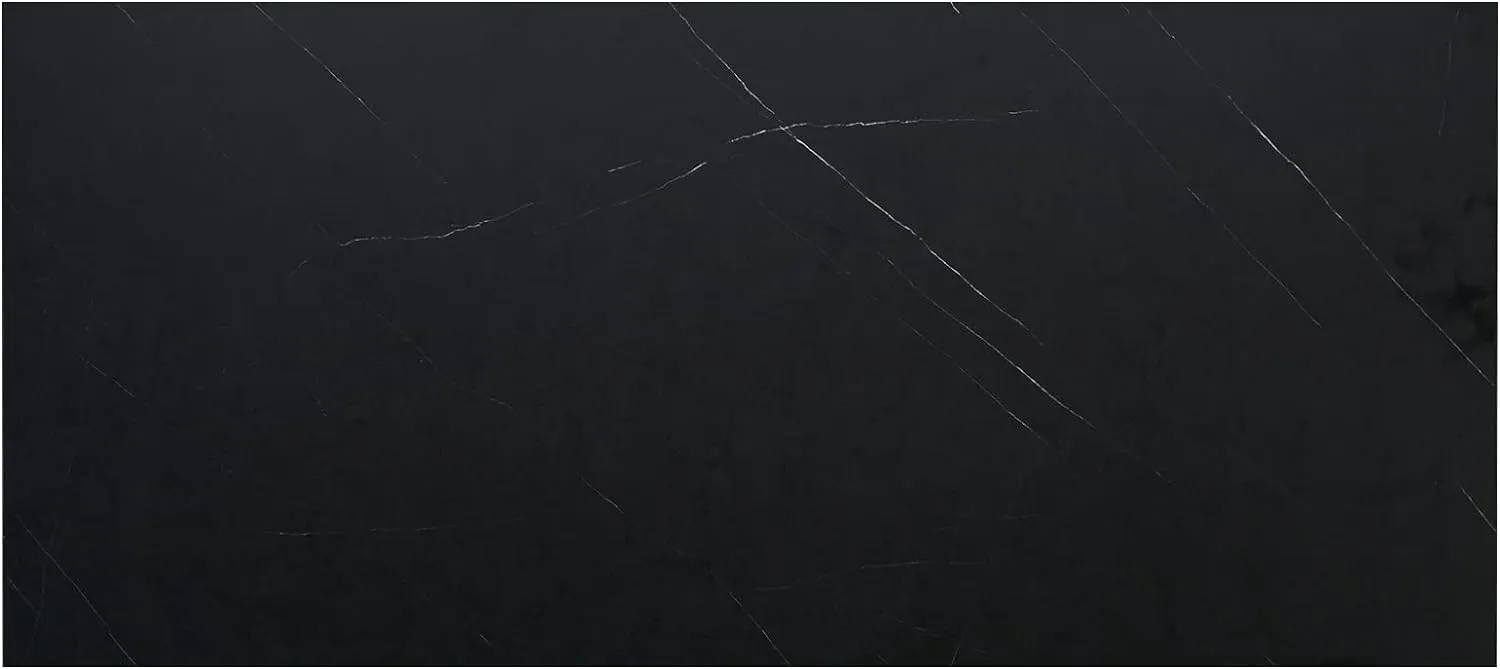 Kaboon 60x20 inches Tabletop, Solid One-Piece Desktop for Sit Stand Desk, Double Desks, L Desk DIY,Wood Countertop Home or Commercial Use,1 inch Thick, Cloud Atlas/Black Marble, 20" D x 59.1" W