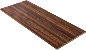 Kaboon Universal Table Top 59.1x20 inches, Solid One-Piece Desktop for Sit Stand Desk, Double Desks, L Desk DIY,Wood Countertop Home or Commercial Use,1 inch Thick, Dark Walnut
