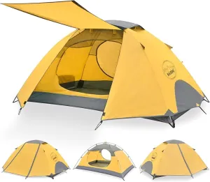 KAZOO Waterproof Backpacking Tent 2/3 Person Lightweight Camping Tents 2/3 People Hiking Tents Aluminum Frame Double Layer