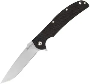 Kershaw Chill Pocketknife, 3.1" 8Cr13MoV Stainless Steel Drop Point Blade, Manual Flipper Opening, Tactical EDC Pocket Knife,Black